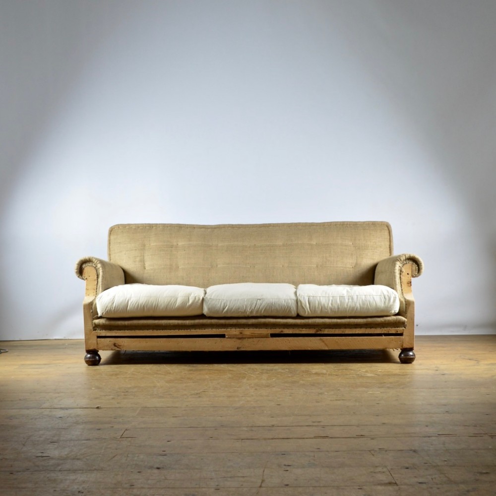 THREE SEATER ENGLISH SOFA - FULL REUPHOLSTERY INC.