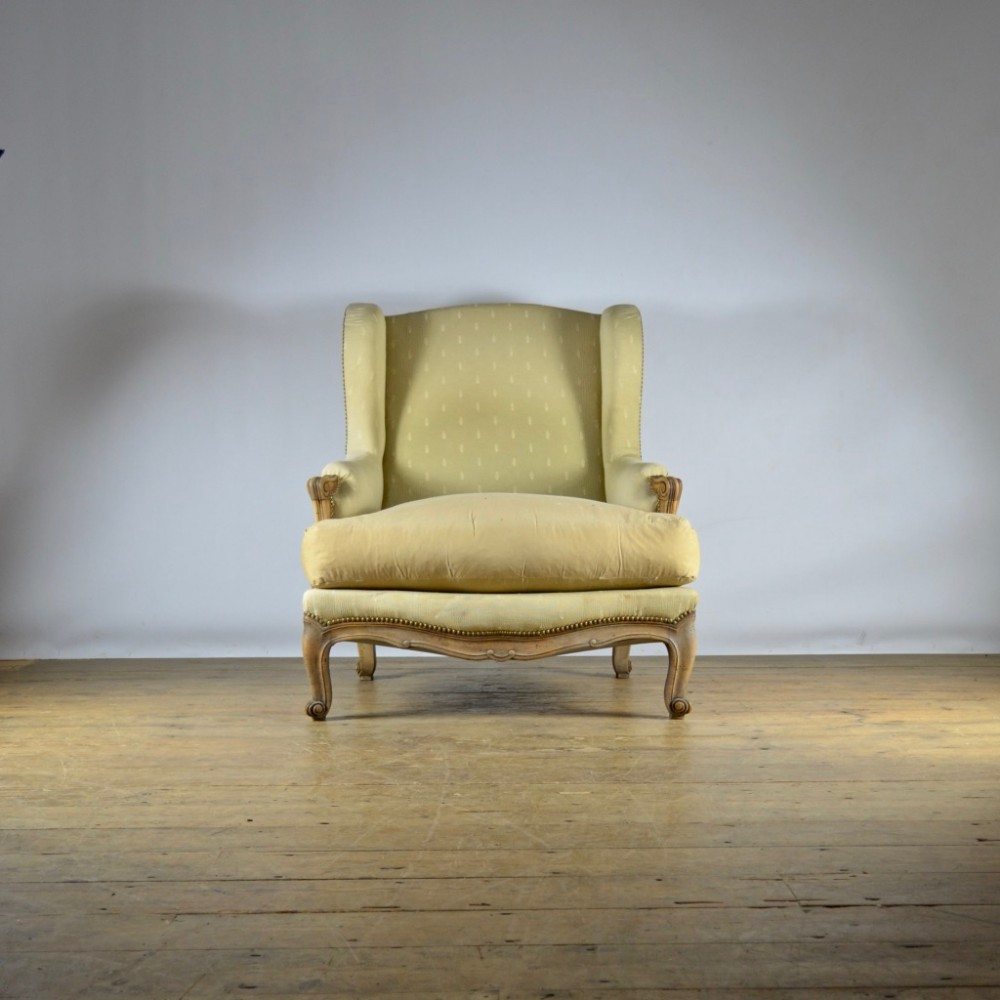VERY LARGE FRENCH FAUTEUIL - FULL REUPHOLSTERY INC.
