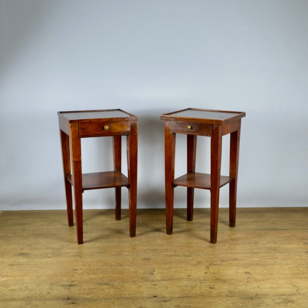 NEAR PAIR FRENCH WALNUT  BEDSIDE TABLES