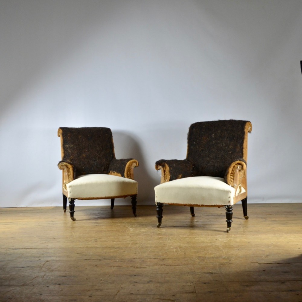 PAIR OF FRENCH FAUTEUILS - FULL REUPHOLSTERY INC.