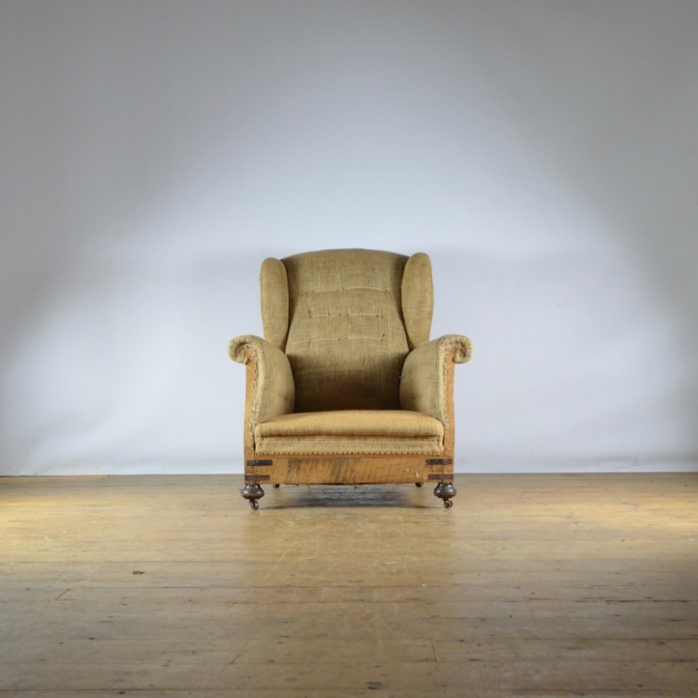 1930's WINGED ARMCHAIR - FULL REUPHOLSTERY INC.
