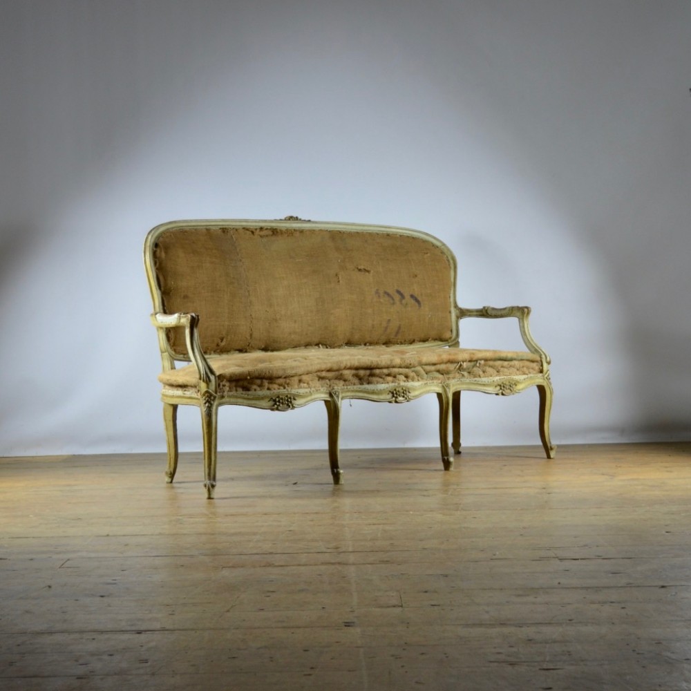 PAINTED FRENCH SOFA - FULL REUPHOLSTERY INC.