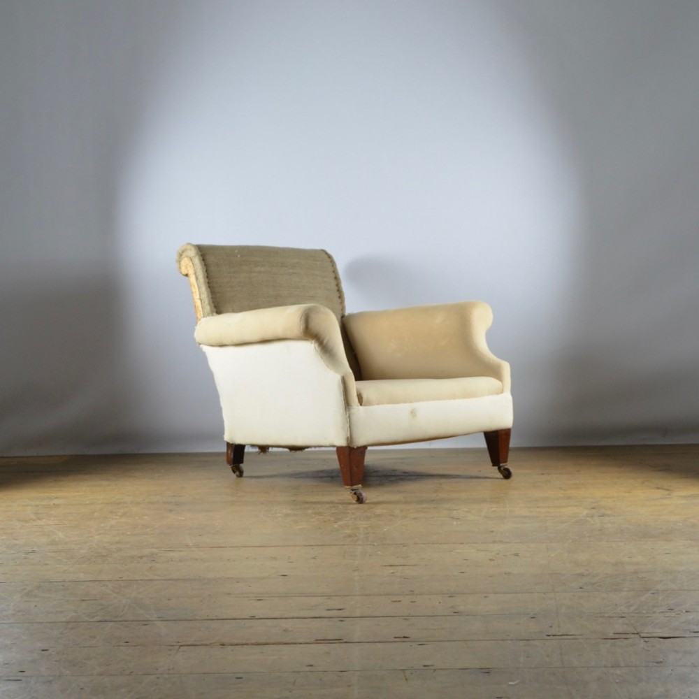 DEEP SEATED EDWARDIAN ARMCHAIR - FULL REUPHOLSTERY INC.