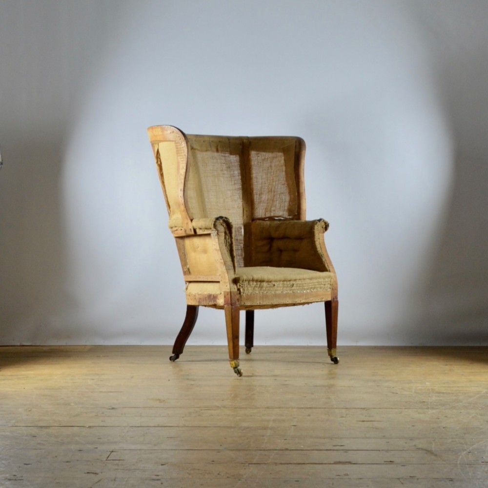 19TH CENTURY ENGLISH BARREL BACK CHAIR