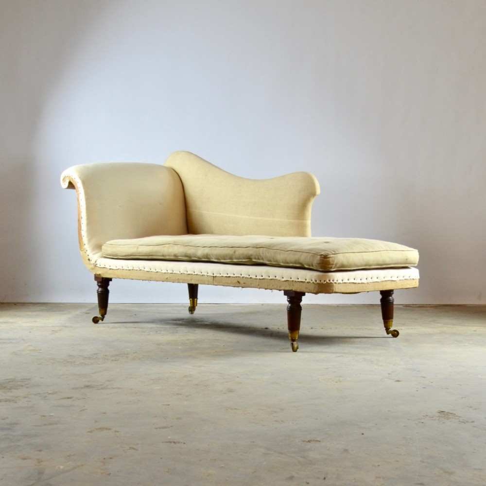 Late Georgian Mahogany Daybed, Full Reupholstery Inc.