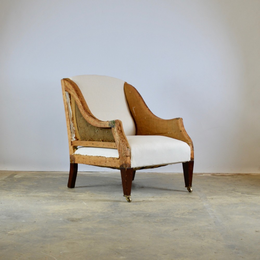 Edwardian Library Chair, Full Reupholstery Inc.