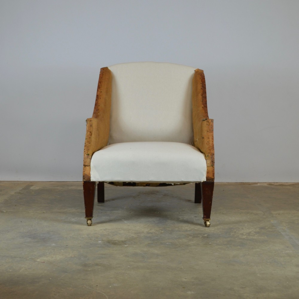 Edwardian Library Chair, Full Reupholstery Inc. View III