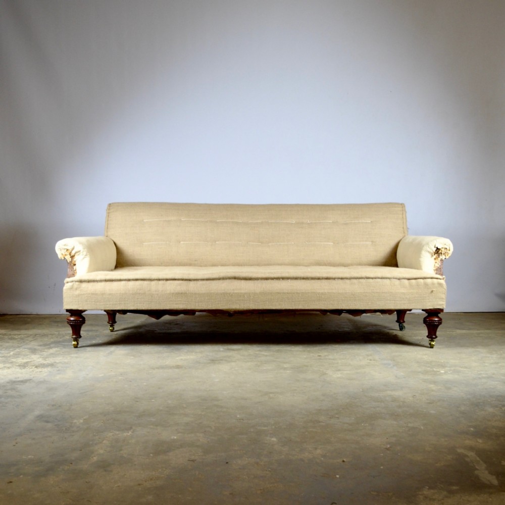 Long English Sofa, Reupholstery Inc.