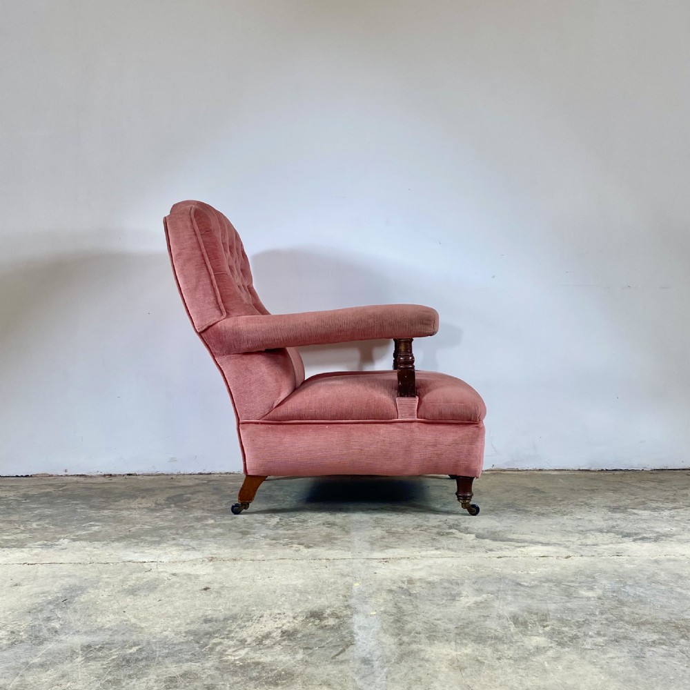 19th Century Open Arm Library Chair View III