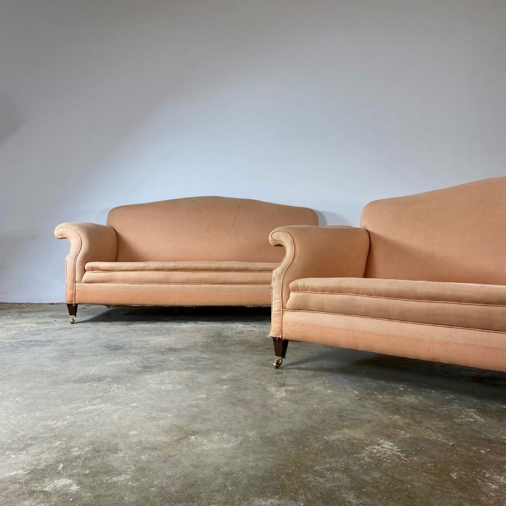 Pair of Scroll Arm Sofas View II