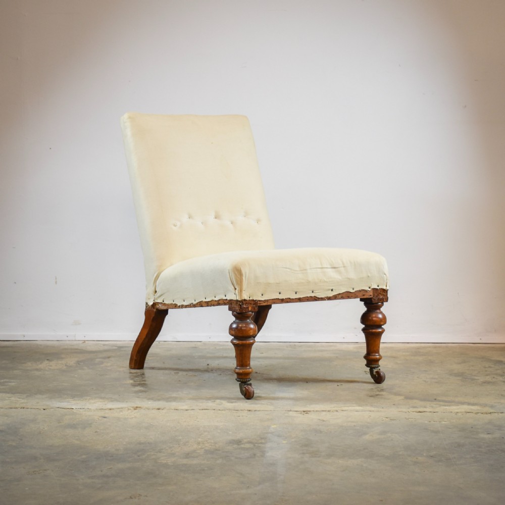 19th Century Small Slipper Chair