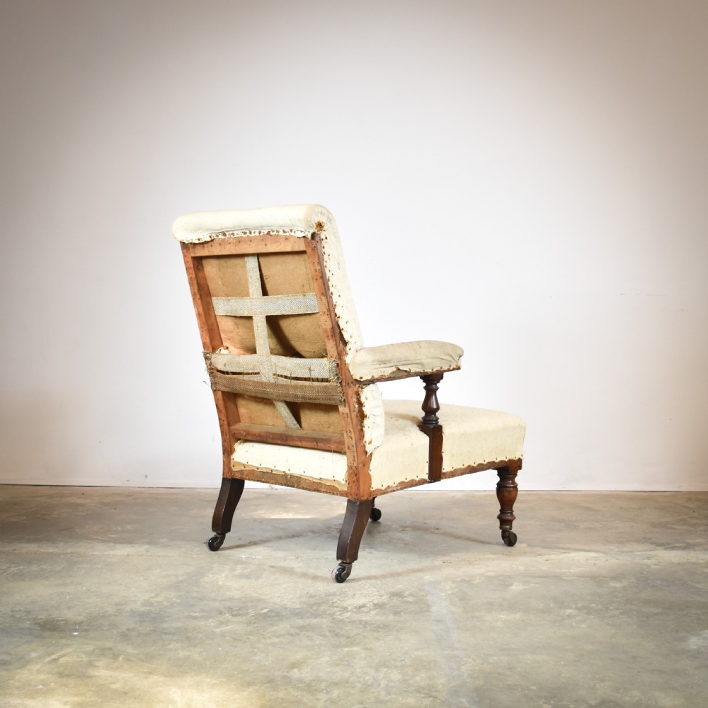 19th Century Open Arm Library Chair View IV