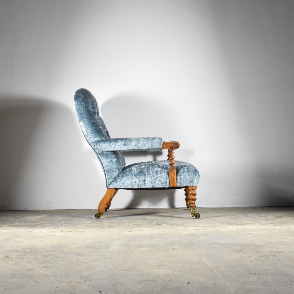C748 Walnut Open Arm Library Chair View III