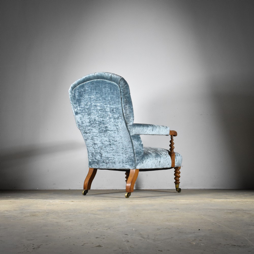 C748 Walnut Open Arm Library Chair View IV