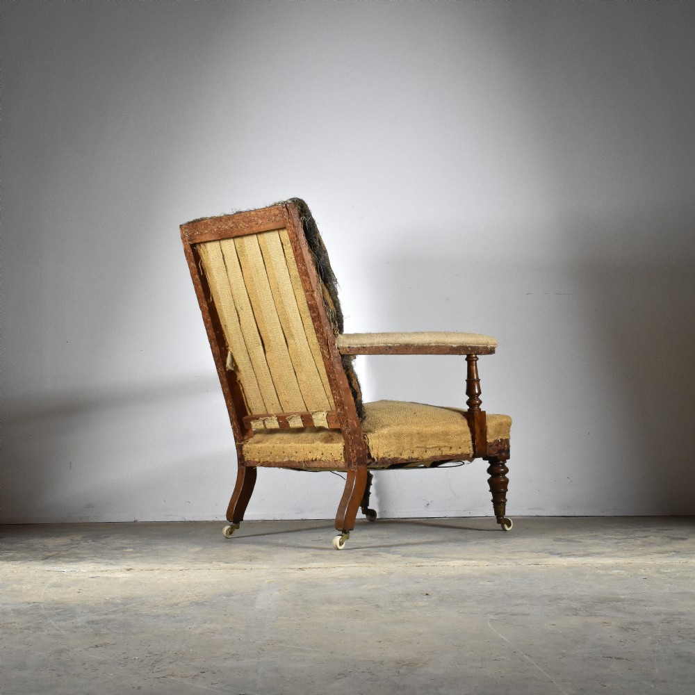 19th Century Open Arm Library Chair View IV