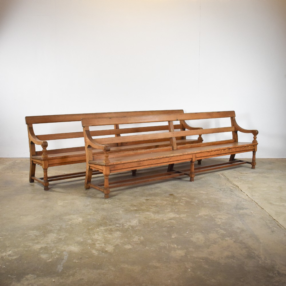 Pair of Pitch Pine Pews