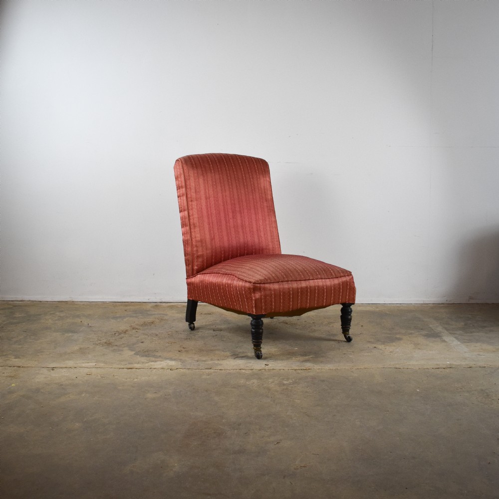 Red 19th Century Slipper Chair