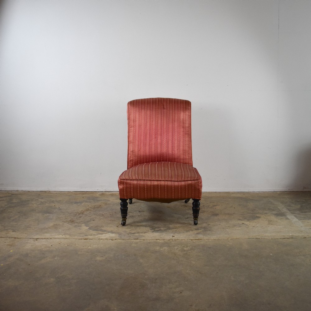 Red 19th Century Slipper Chair View II