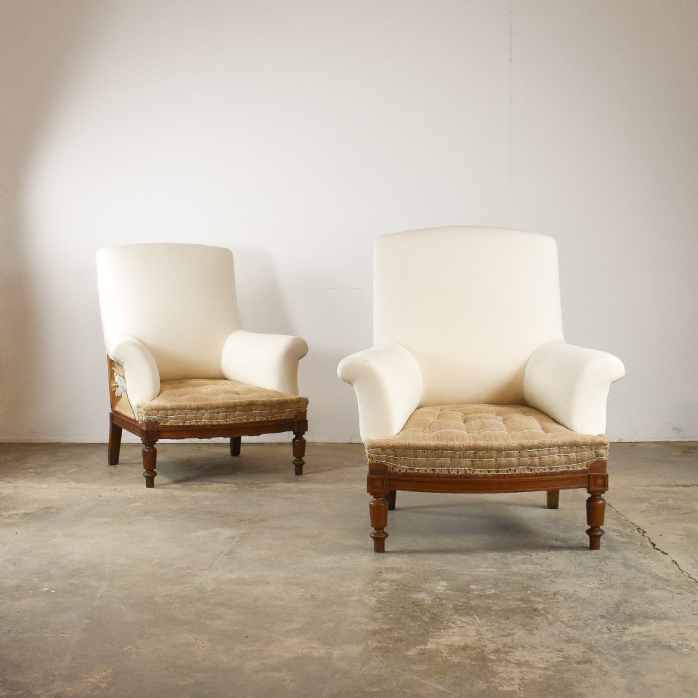 Pair of French Fauteuil Armchairs