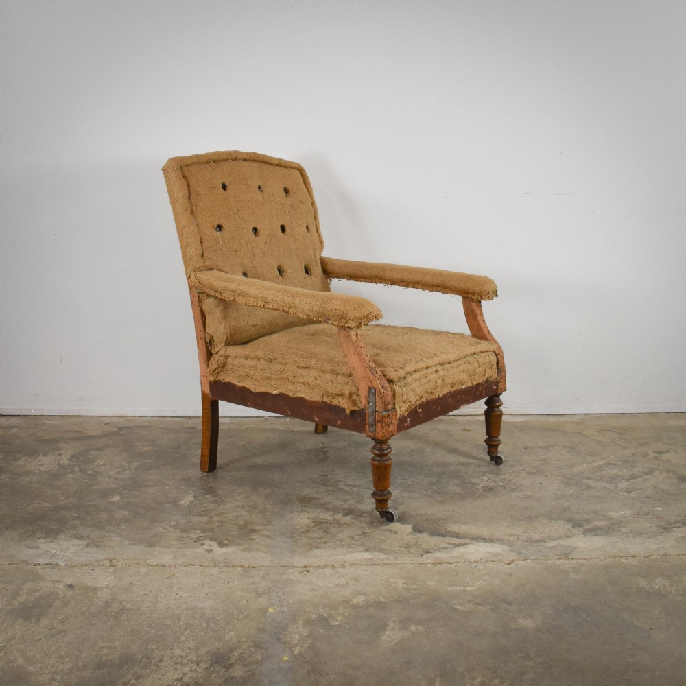 19th Century Flat Arm Armchair 