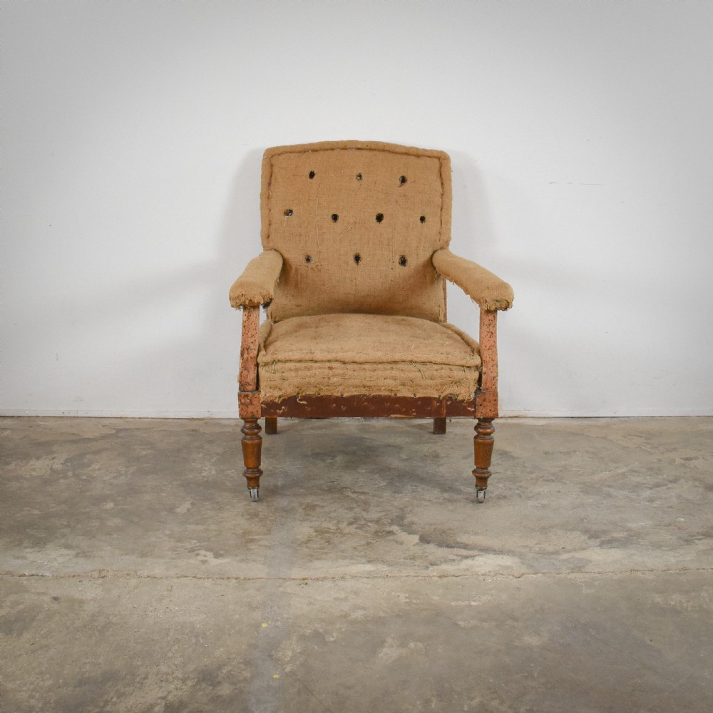 19th Century Flat Arm Armchair  View II