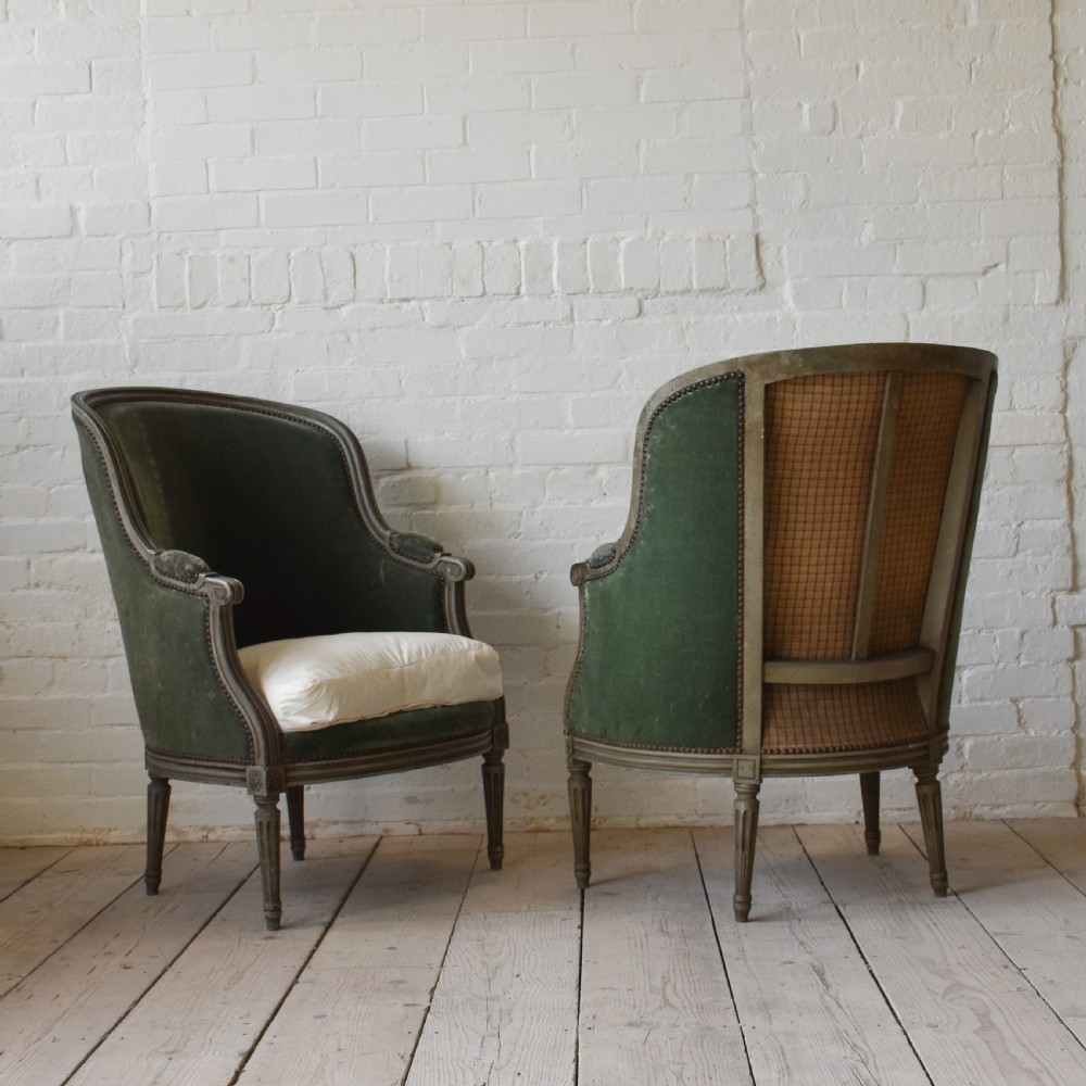 Pair of French Painted Armchairs  View III