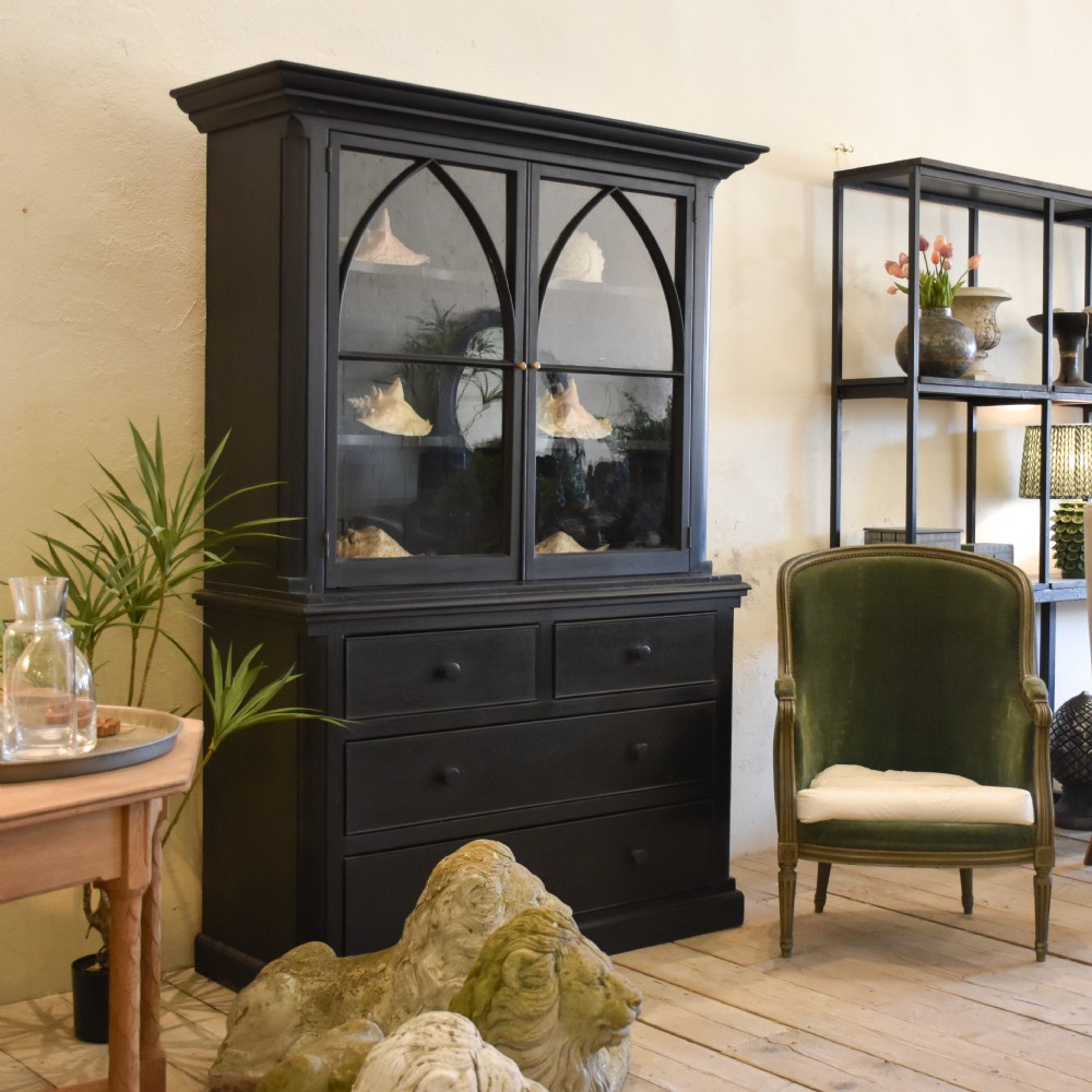 19th Century Ebonised Library Cabinet  View II