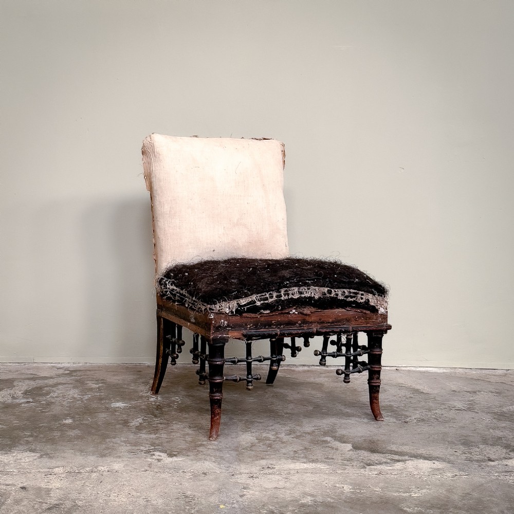 Regency Faux Bamboo Slipper Chair