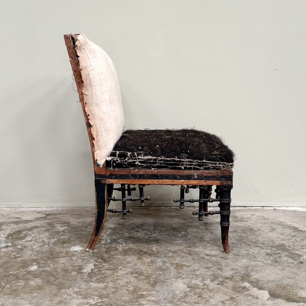 Regency Faux Bamboo Slipper Chair View II