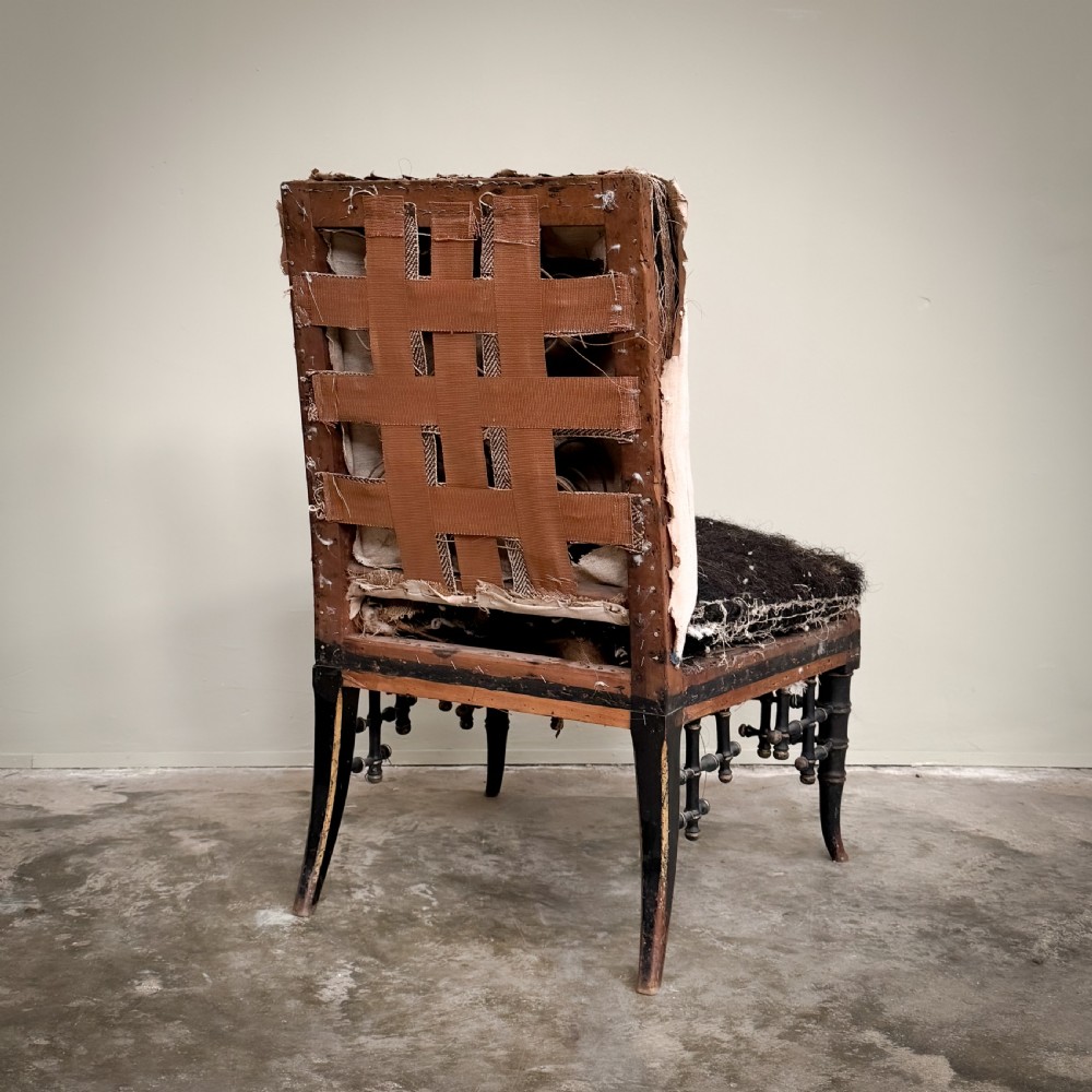 Regency Faux Bamboo Slipper Chair View III