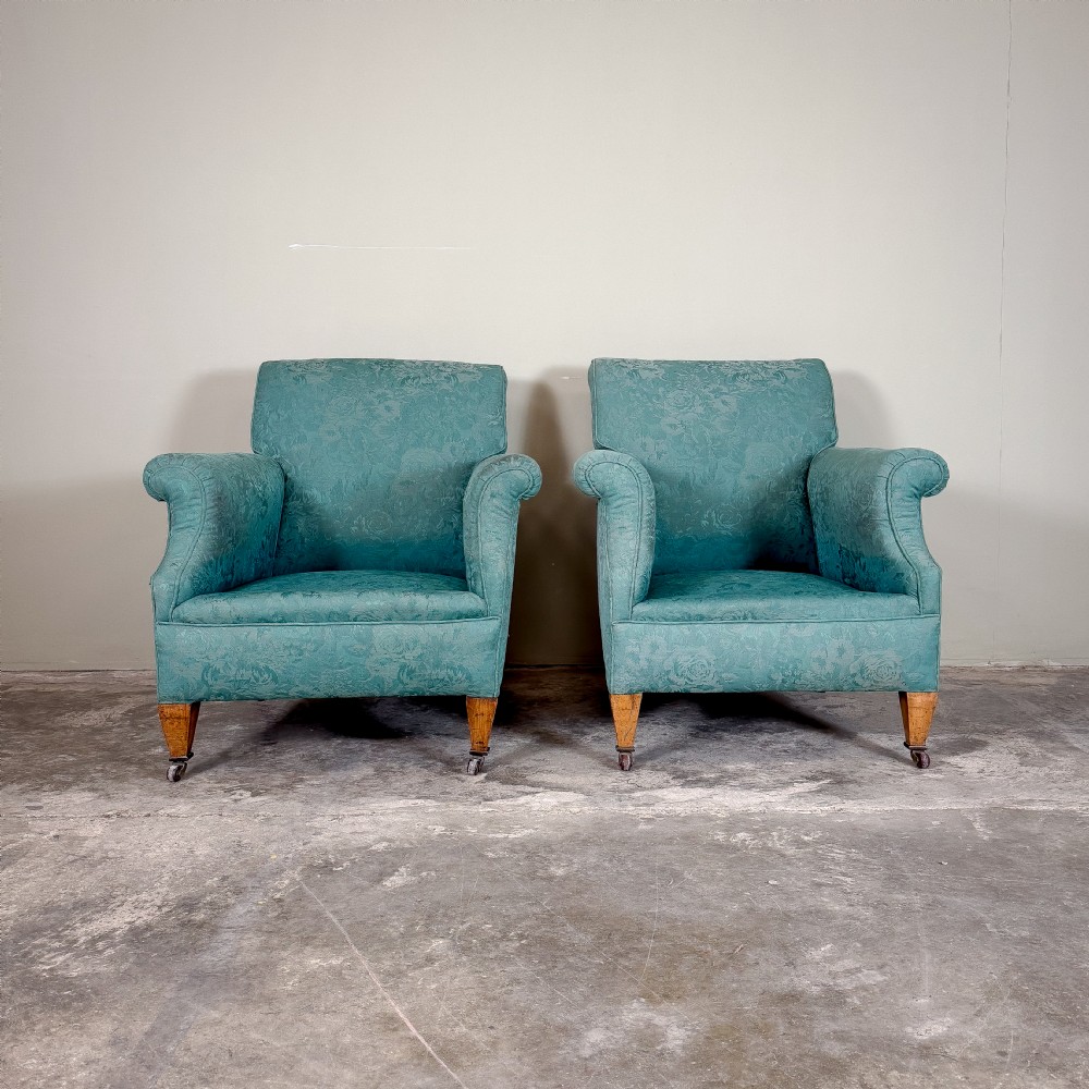 Pair of Edwardian Armchairs  View III