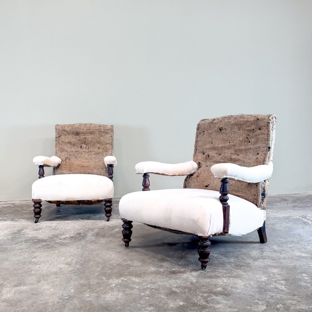 Large Pair pf Open Arm Library  Chairs 