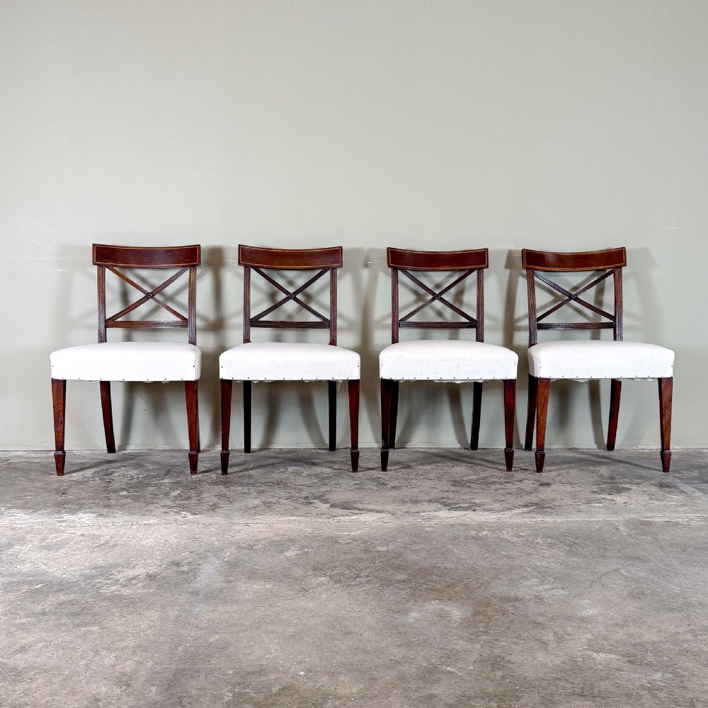 Set of Six Sheraton Design Dining Chairs  View III