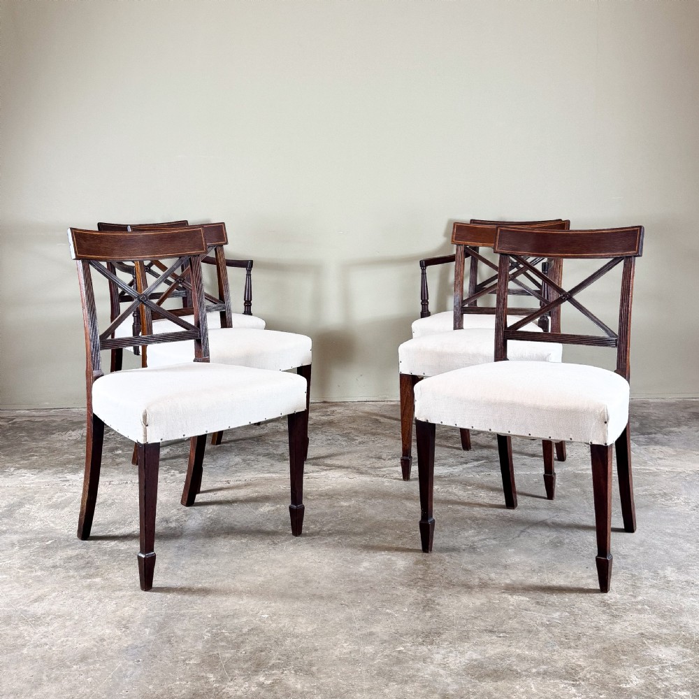 Set of Six Sheraton Design Dining Chairs  View VI
