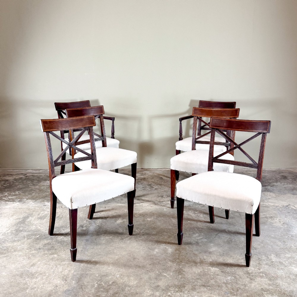 Set of Six Sheraton Design Dining Chairs  View VII