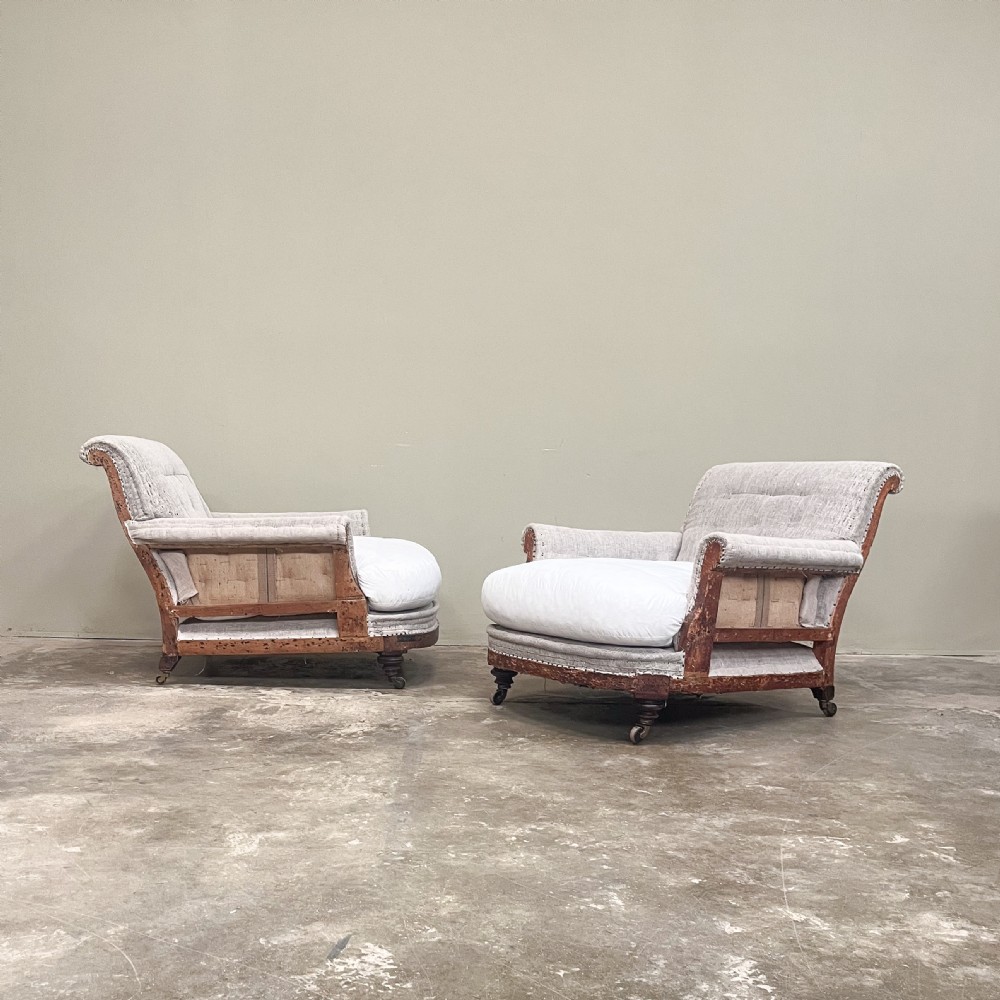 Matched Pair Of Howard Style Club Armchairs View III