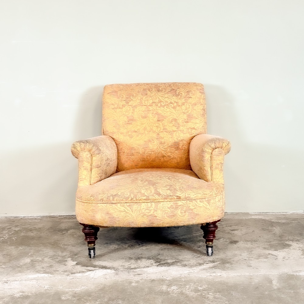 19th Century English Deep Seated Armchair 