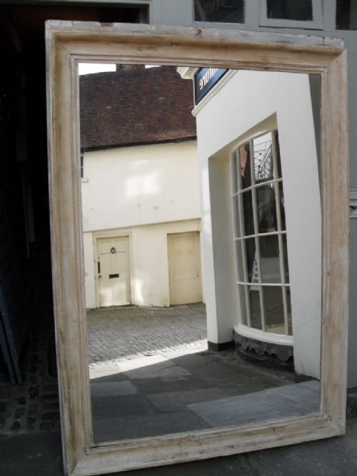 Large French Painted Wall Mirror