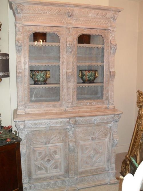 19th Century Carved Oak Bookcase