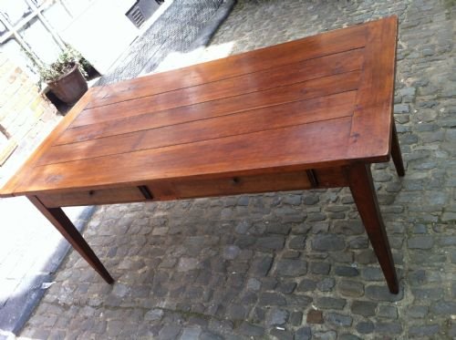 19th Century French Cherrywood Dining Table.