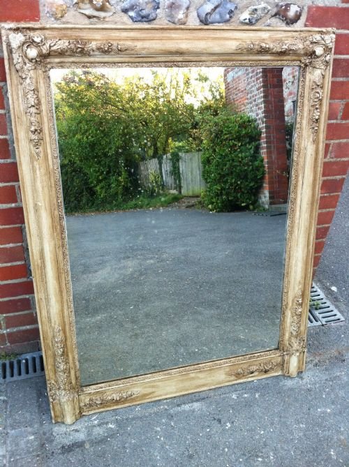 19th Century French Painted Decorative Wall Mirror.