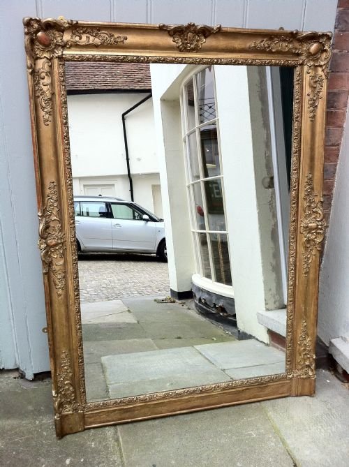 Early 19th Century French Gilt and Gesso Louis Phillippe Overmantle Mirror