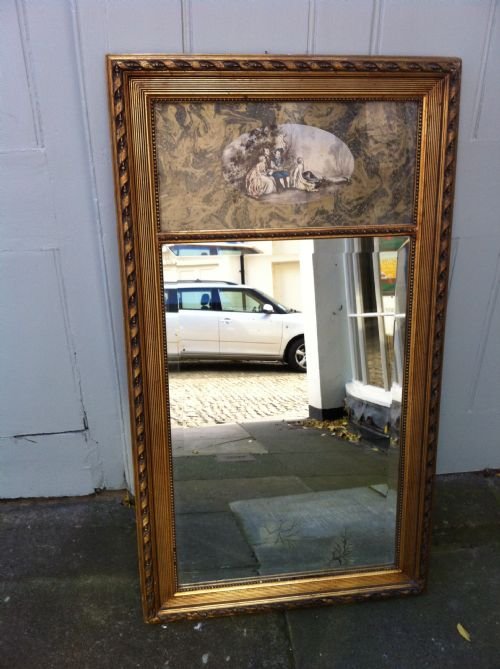 19th Century French Gilt Trumeau Mirror