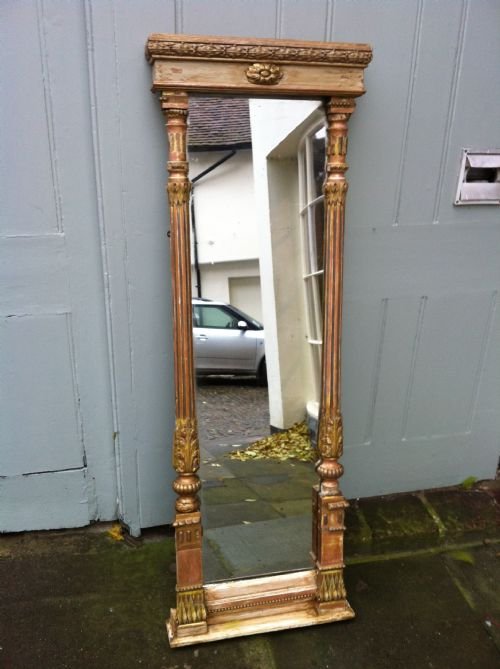 19th Century French Gilt Pier Mirror.