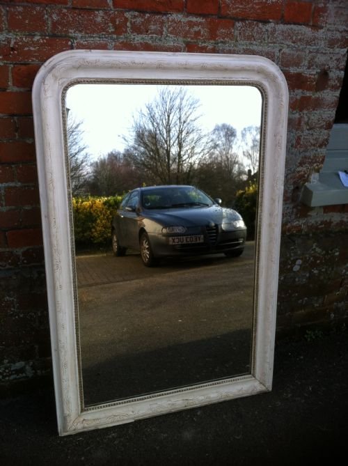 19th Century French Painted Wall Mirror.
