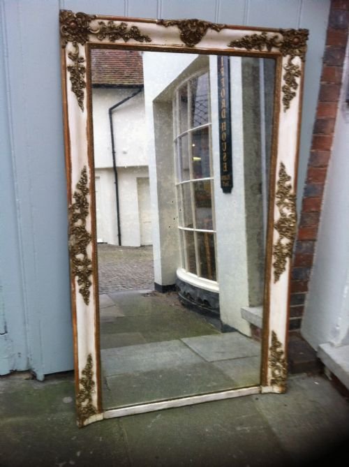 Early 19th Century French Cream and Gilt Louis Phillippe Mirror