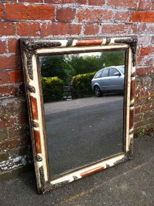 19th Century French Cream and Gilt Wall Mirror