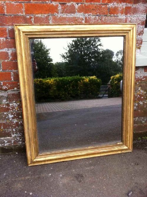 A Highly Useful Size 19th Century French Gilt Mirror