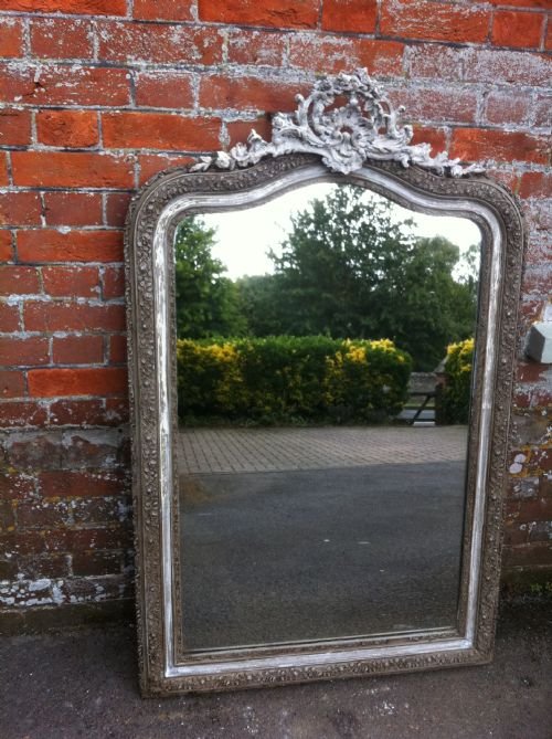 19th Century French Painted Mirror.