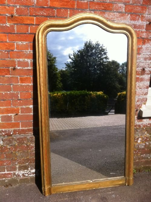 19th Century French Shaped Top Mirror.